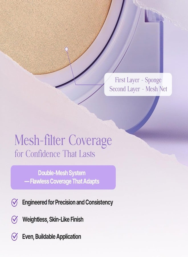 CLIO PROFESSIONAL CLIO Kill Cover Mesh Blur Cushion Foundation, Flawless Full Coverage, Pore Blurring for Smooth Skin, Semi-Matte Finish, Long-Lasting, Lightweight, Oil-Control, Korean Foundation (19C LIGHT) - Image 5